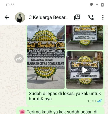 Pengiriman Papan Bunga Duka Ice Bsd
